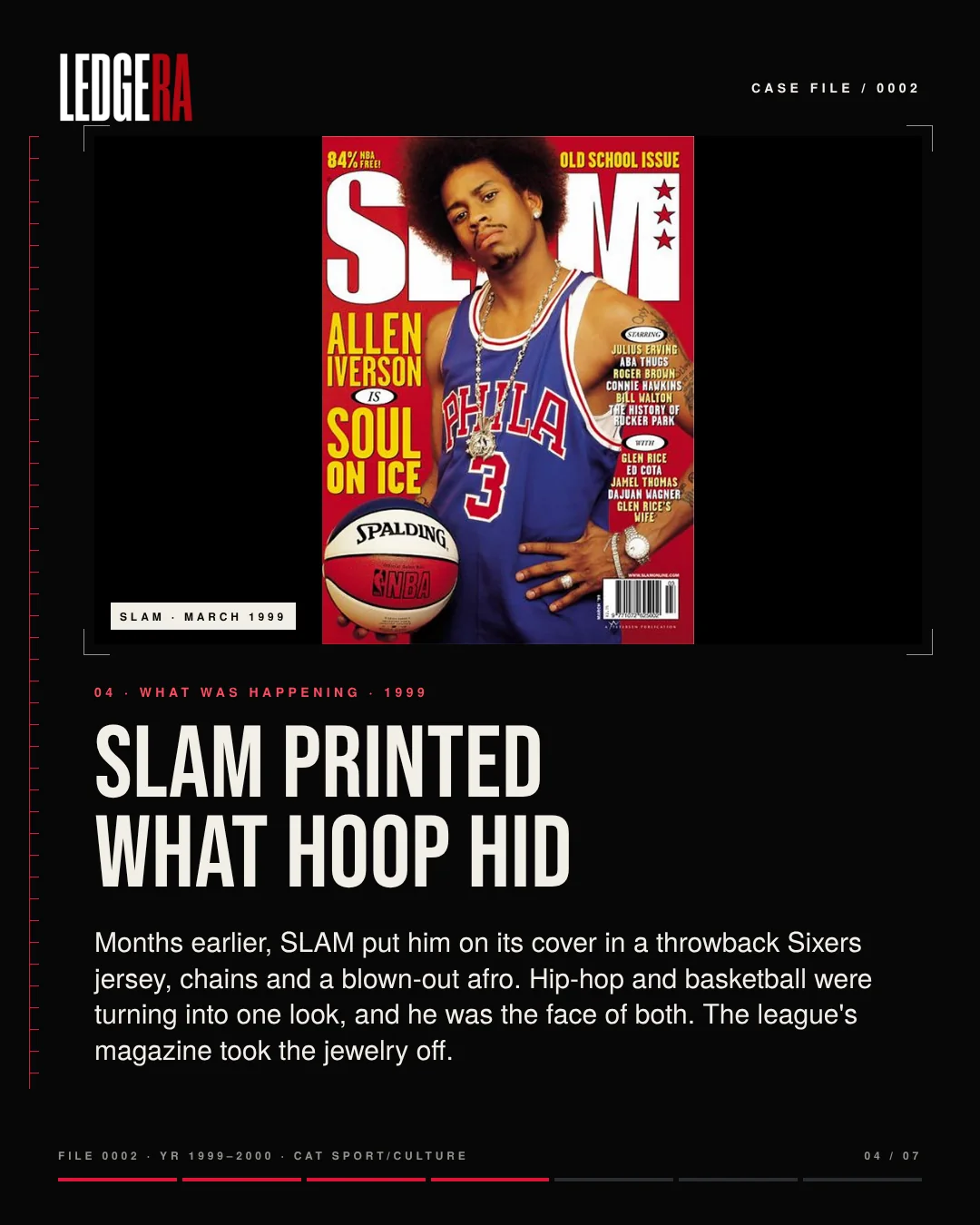 LEDGERA Case File 0002: The NBA airbrushed Allen Iverson, frame 4 of 7