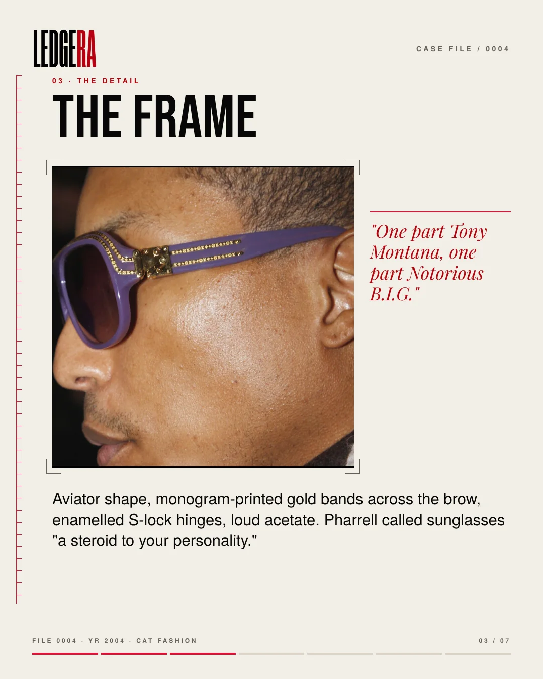LEDGERA Case File 0004: Pharrell designed for Louis Vuitton 19 years before he ran it, frame 3 of 7
