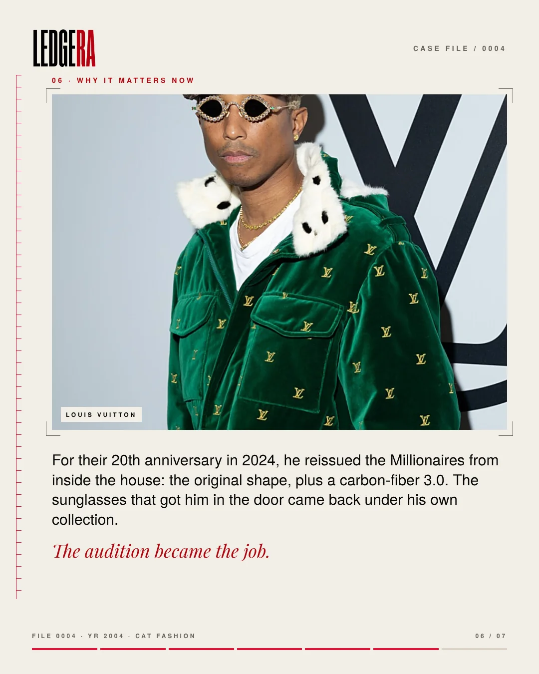 LEDGERA Case File 0004: Pharrell designed for Louis Vuitton 19 years before he ran it, frame 6 of 7