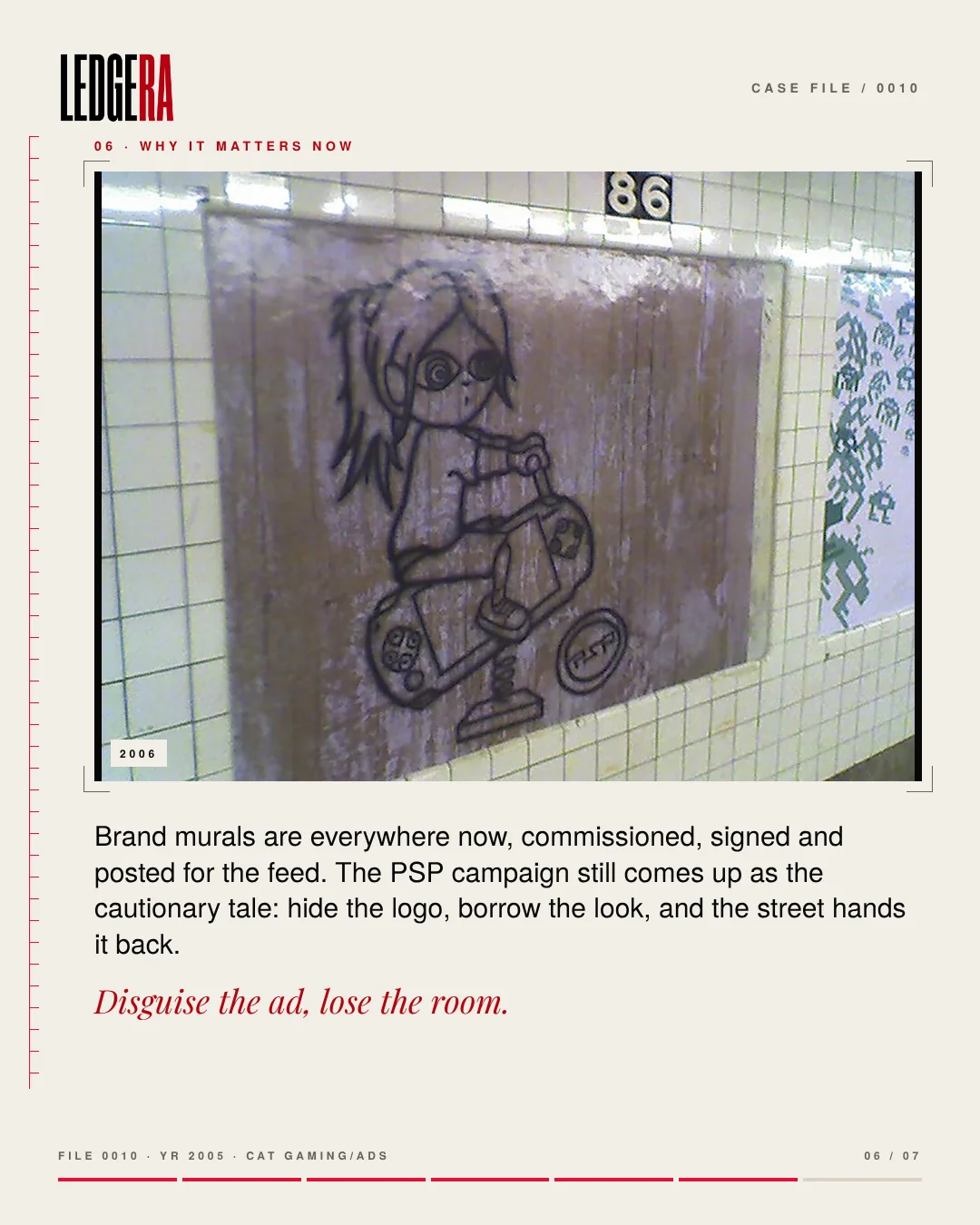 LEDGERA Case File 0010: Sony paid for fake graffiti, frame 6 of 7